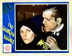 Sebastian Prints: THE UNHOLY NIGHT, lobbycard, from left: Dorothy Sebastian, Boris Karloff, 1929