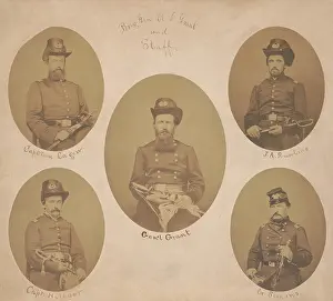 Five People Prints: Union Brigadier General Ulysses Grant and his staff in Oct