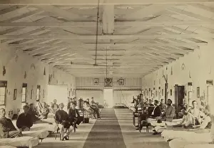 Patients Prints: Union soldiers in Ward at Armory Square Hospital, Washington, DC, 1863-65