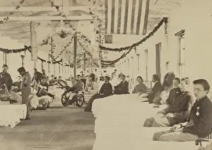 Patients Prints: Union soldiers in Ward K, Armory Square Hospital, Washington, DC, in August 1865