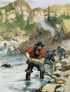 Economic Prints: United States (1849). Gols seekers