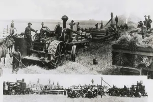 Economic Prints: United States (1888). Threshing machines. AISA/Everett Collection**US SALES ONLY**