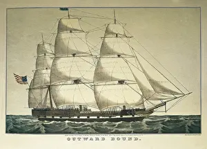 Seaside Prints: United States, 19th c. 'Outward Bound'