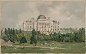 Images Dated 12th August 2009: United States Capitol Building in 1828