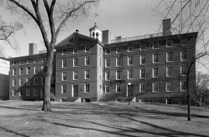 Rhode Island Prints: University Hall, Brown University, Providence, R.I. Arthur W. LeBoeuf, Photographer, 1937