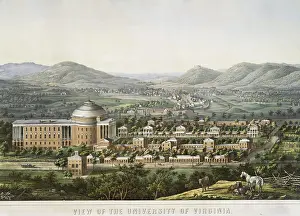 Lcgr1907 Prints: University of Virginia, Charlottesville, as it appeared in 1856
