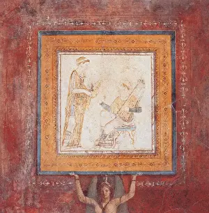 Lazio Prints: Unknown artist, Small picture with figures of female musicians