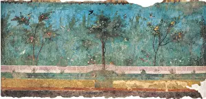 Lazio Prints: Unknown artist, Summer Triclinium: garden paintings
