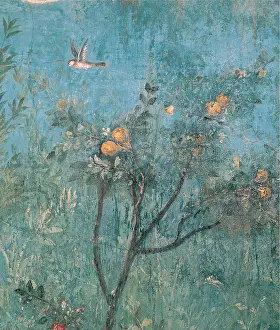 Lazio Prints: Unknown artist, Summer Triclinium: garden paintings