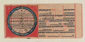 Communication Prints: Unknown, Chart of the Ja Jain Cosmos with the Seven Streams of Water and Mount Meru at the center