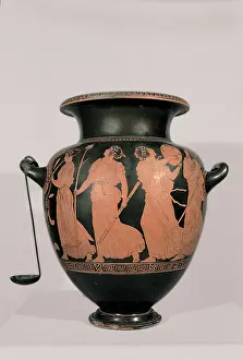 Foot Prints: Unknown, Red-figured Attic clay hydria with dancing maenads