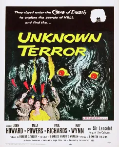 Powers Prints: UNKNOWN TERROR, bottom center: Mala Powers on poster art