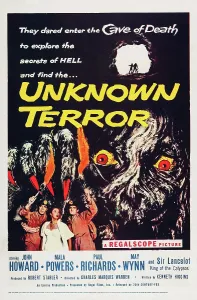 Powers Prints: UNKNOWN TERROR, US poster art, bottom center: Mala Powers