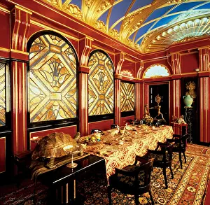 Food And Drink Prints: Unknown, Vittoriale: Stanza della Cheli (Dining-room)