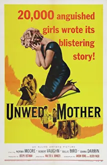 Anguish Prints: UNWED MOTHER, US poster art, 1958