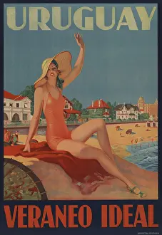Graphic Design Prints: Uruguay, Veraneo Ideal. (Uruguay-Ideal Summer Holiday)