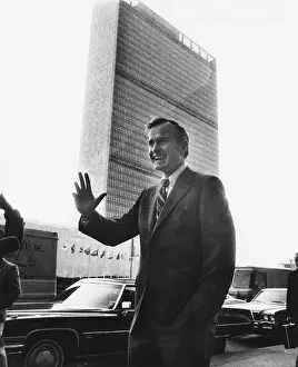 Ambassadors Prints: U.S. Ambassador George Bush before his last official appearance at the UN on Jan