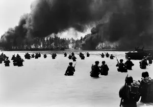 Lcgr1310 Prints: U.S. Army assault wave on Yellow Beach Two