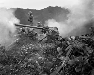 Un Offensive Prints: U.S. Army gunner (crouching foreground)