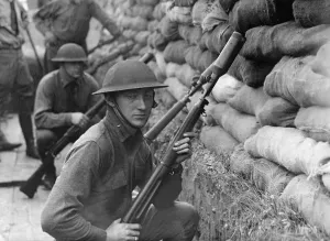 Lcgr1304 Prints: U.S. Army soldier, probably in training in 1917-18 near Washington