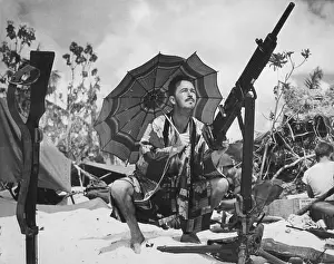 Cross Dressing Prints: U.S. Coast Guard invader of Saipan is out of uniform