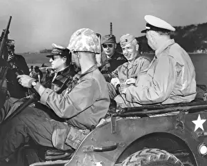 South Korea Prints: U.S. Commanders, Gen. Douglas MacArthur and Marine Gen