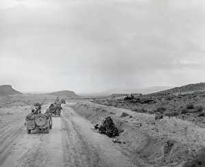 Tunisia Prints: U.S. Infantry returning to the Kasserine Pass on Feb