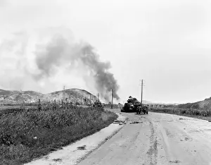 Tanks Prints: U.S. Marine tanks blast their way through North Korean strong points near Seoul allowing infantrymen to advance