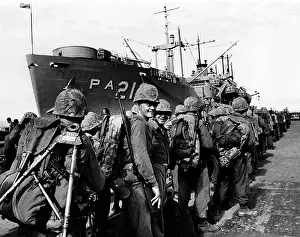 Crisis Prints: A U.S. Marine unit leaving Guantanamo Naval Base after the Cuban Missile Crisis