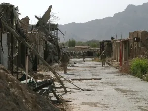 Candid Occupational Portrait Prints: U.S. Marines conduct a patrol in the city of Now Zad Helmand province Afghanistan