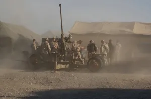Images Dated 16th March 2011: U.S. Marines at a forward operating base in Kandahar Afghanistan Dec