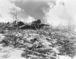 Frozen Prints: U.S. Marines trying to contact temporarily cut-off Fox Company in the Battle of Yudam-Ni on the Chosin Reservoir