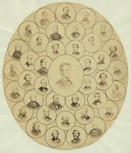 Abolitionists Prints: U.S. Senators who voted Aye on the 13th Amendment the Constitution of the United States which prohibited slavery