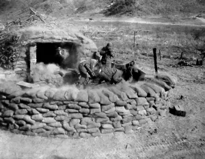 Bunker Prints: U.S. Soldiers of the 4.2 mortar crew