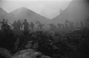 Lcgr1511 Prints: U.S. soldiers train in anti-guerilla tactics in the Vietnam jungle