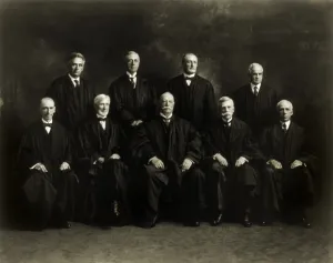 Judiciary Prints: The U.S. Supreme Court in 1921: Left to right: Justices William R
