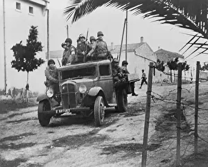 Armored Prints: U.S. troops advancing in Oran, North Africa, Nov 18, 1942