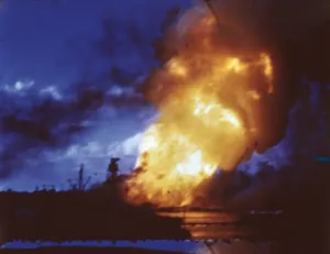 Hawaii Prints: USS Arizona explodes at Pearl Harbor after Japanese attack