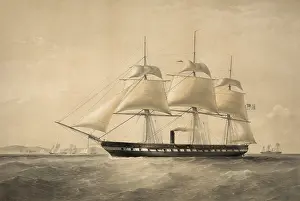 Rebel Prints: The USS Merrimack, was a 60 gun steam frigate