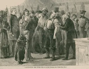 Vaccines Prints: Vaccinating the poor of New York City against smallpox in 1872