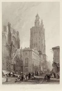 Sierra Del Torcal Prints: Valencia. Cathedral Squarel, 19th c