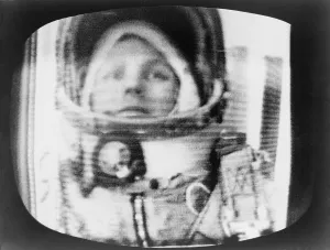 Earth Orbit Prints: Valentina Vladimirovna (b.1937), during her fifth Earth orbit on June 16, 1963