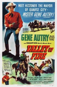 Autry Prints: VALLEY OF FIRE, US poster, Gene Autry, 1951