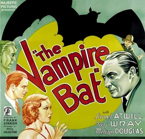 Jbp10jy16 Prints: THE VAMPIRE BAT, from left: Maude Eburne, Melvyn Douglas, Fay Wray, Lionel Atwill, 1933