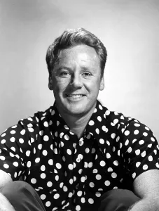 Johnson Prints: VAN JOHNSON, wearing a polka dot shirt, late 1940s