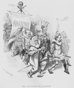 Eugene Prints: THE VANGUARD OF ANACHY, caricatures Eugene Debs