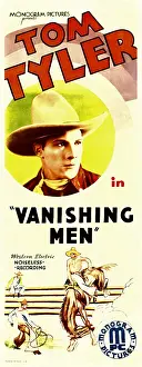 VANISHING MEN, Tom Tyler on insert poster, 1932