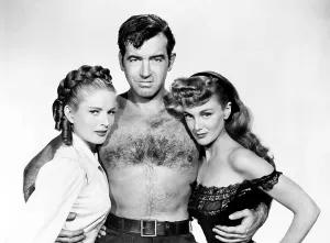 Coleen Prints: THE VANQUISHED, from left, Coleen Gray, John Payne, Jan Sterling, 1953
