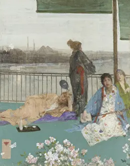 Musical Instrument Prints: Variations in Flesh Color and Green-The Balcony