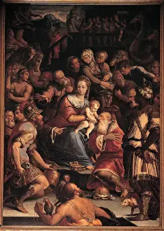 Vasari Giorgio, Adoration of the Magi, 16th Century, panel, Italy, Emilia Romagna, Rimini, Santa Maria di Scolca church